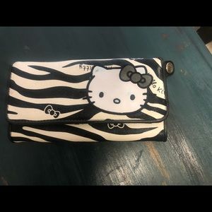 Lounge fly hello kitty zebra wallet